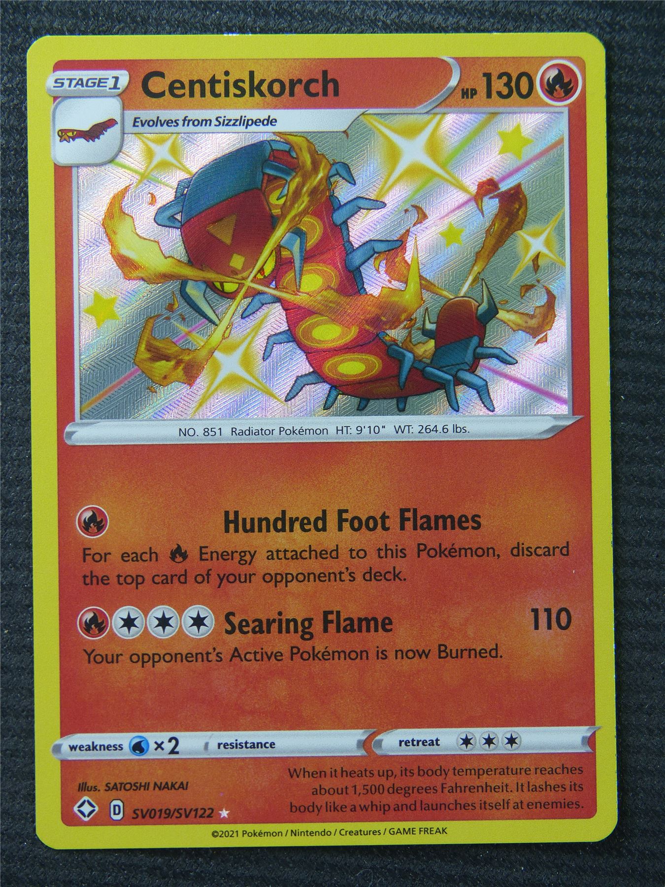 Centiskorch SV019/SV122 Holo Shiny Vault - Pokemon Card #8F2