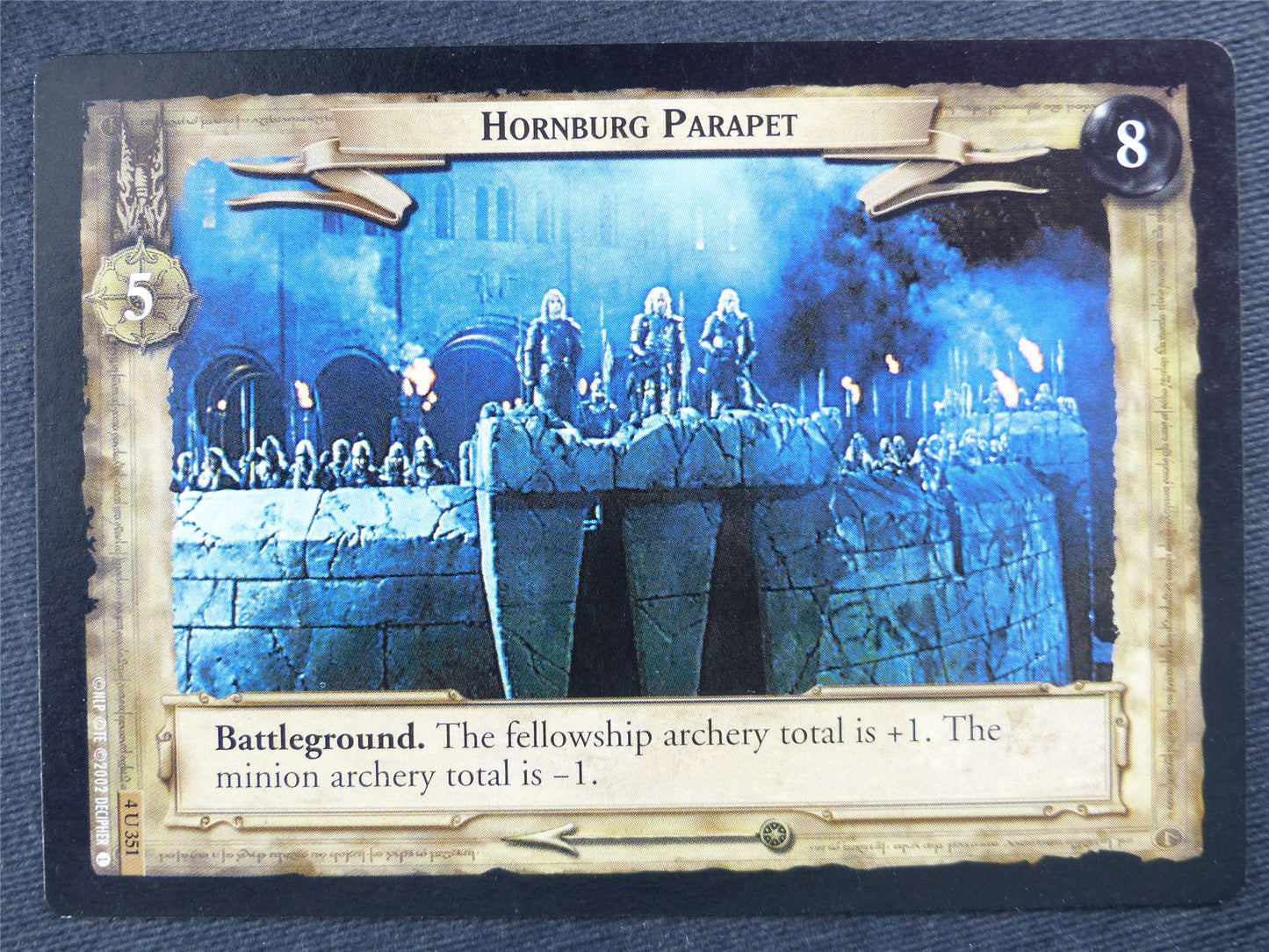 Hornburg Parapet 4 U 351 - LotR Cards #NU