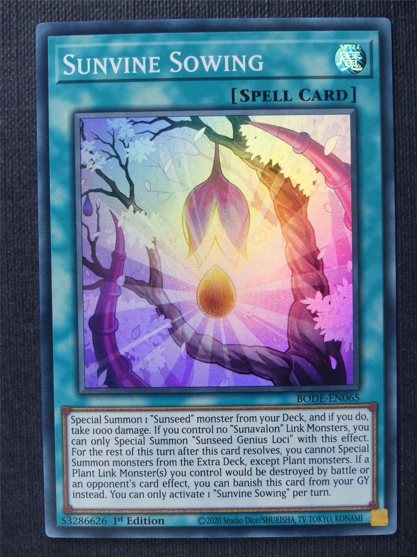 Sunvine Sowing BODE Super Rare - 1st ed - Yugioh Cards #1IA