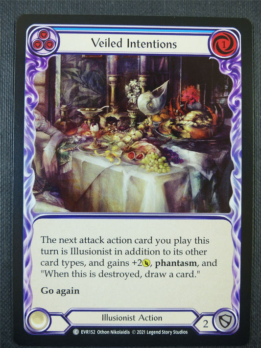 Veiled Intetions Blue - 1st ed Everfest - Flesh & Blood Card #6D0