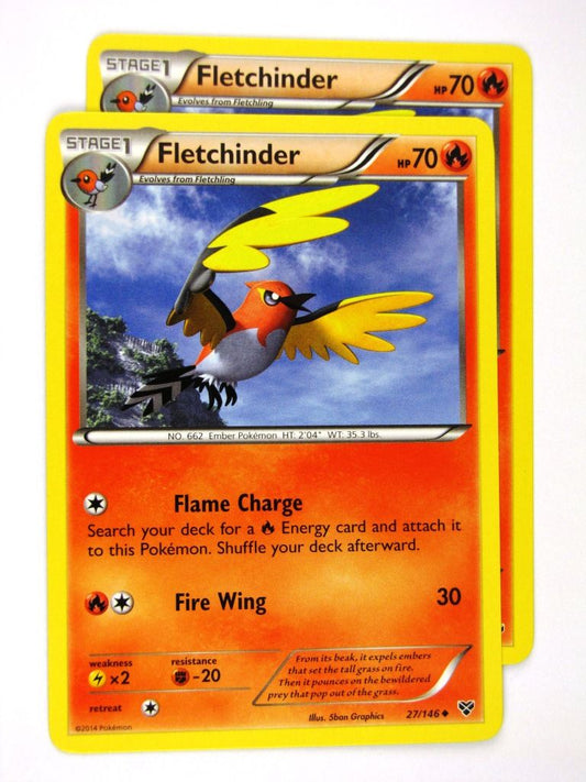 Pokemon Cards: FLETCHINDER 27/146 x2: X & Y