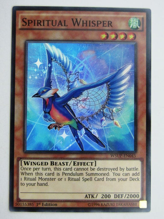 Yugioh Cards: SPIRITUAL WHISPER WSUP SUPER RARE # 25E91