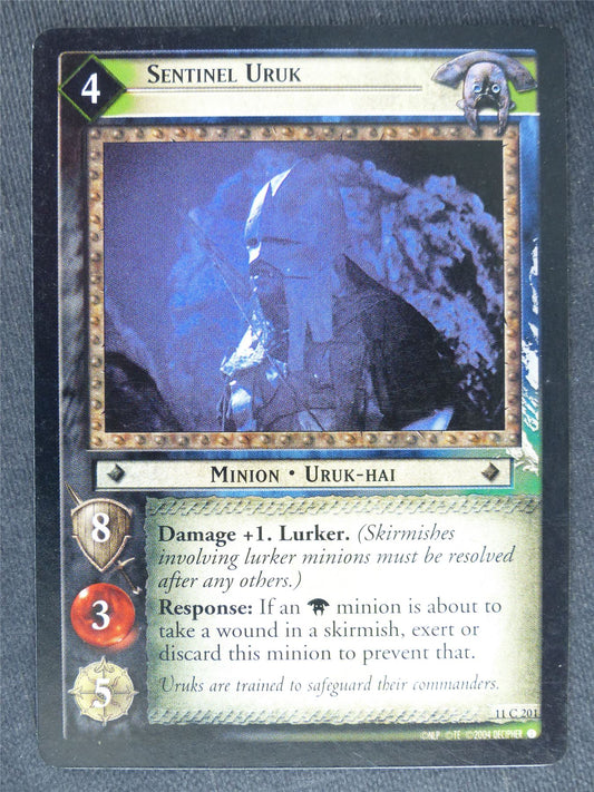 Sentinel Uruk 11 C 201 - played - LotR Cards #KY