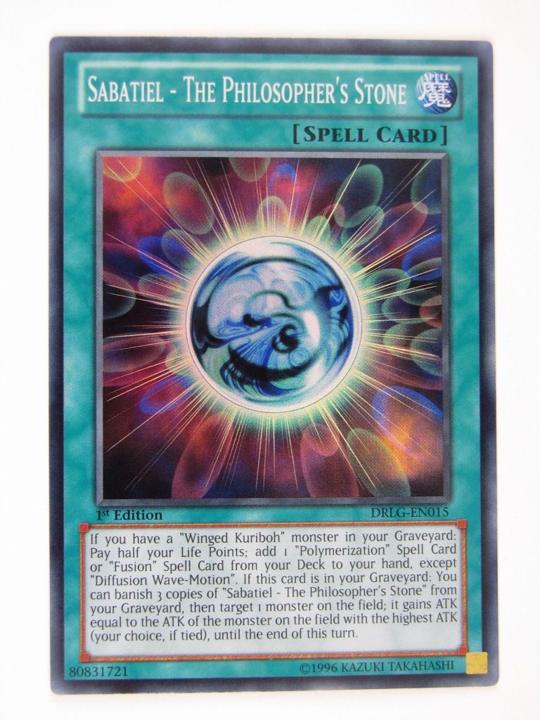 Yugioh Cards: SABATIEL - THE PHILOSOPHER'S STONE: Dragons of Legend 1st Ed