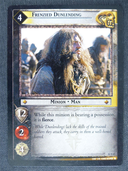 Frenzied Dunlending 12 S 65 - played - LotR Cards #UN