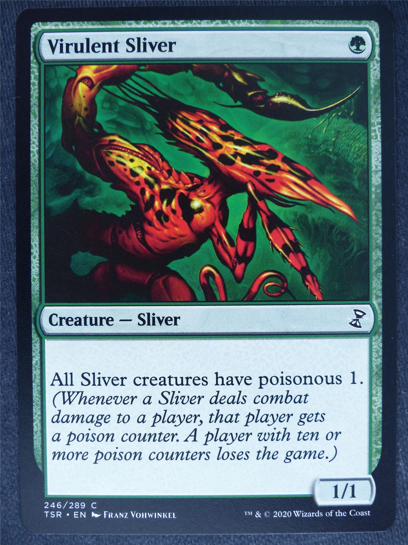 Virulent Sliver - Remastered - Mtg Magic Cards #XZ