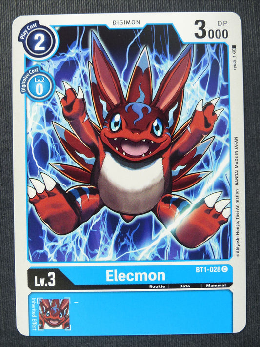 Elecmon BT1-028 C - Digimon Cards #SM