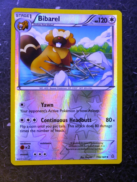 Pokemon Cards: BIBAREL 118/160 REVERSE HOLLOW # 4G64