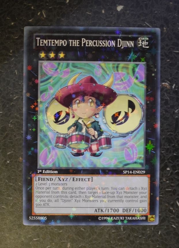 YuGiOh Cards: TEMTEMPO THE PERCUSION DJINN SP14 STARFOIL # F34