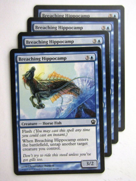 MTG Magic Cards: BREACHING HIPPOCAMP x4 Theros playset # 23J71