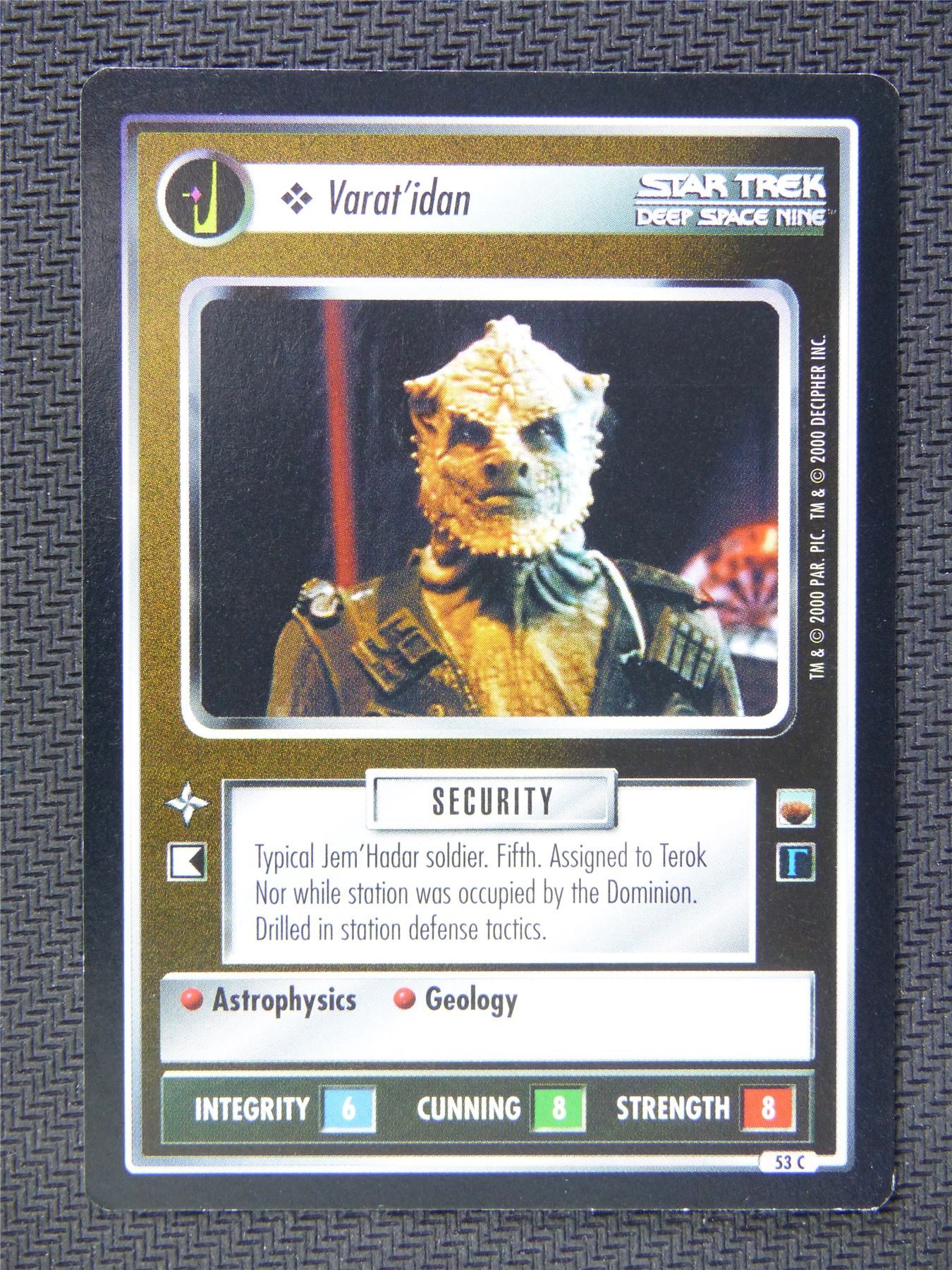 Varat Idan Black Border - Star Trek CCG Deep Space Nine #52G