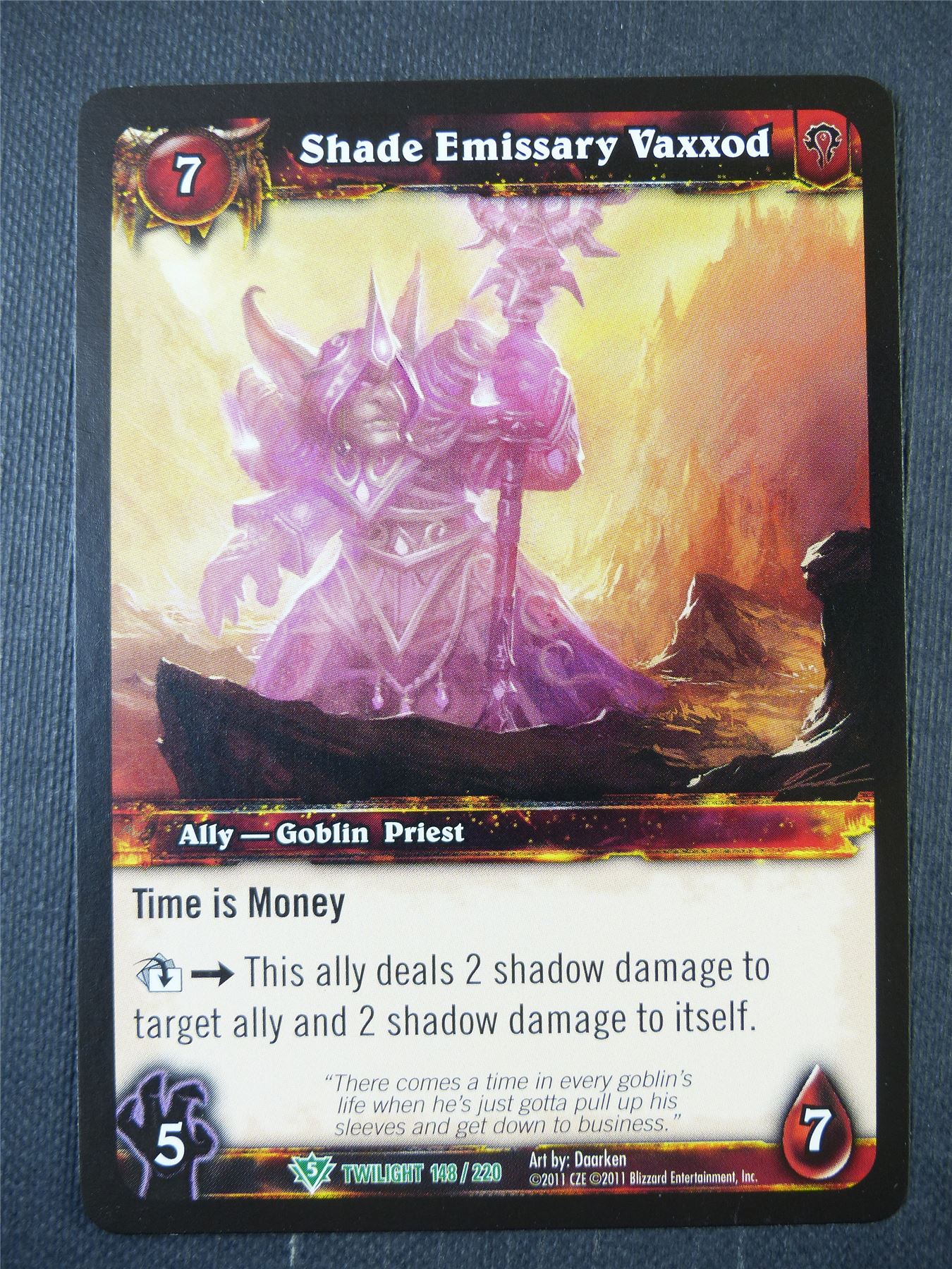 Shade Emissary Vaxxod 148/220 - WoW Card #17O