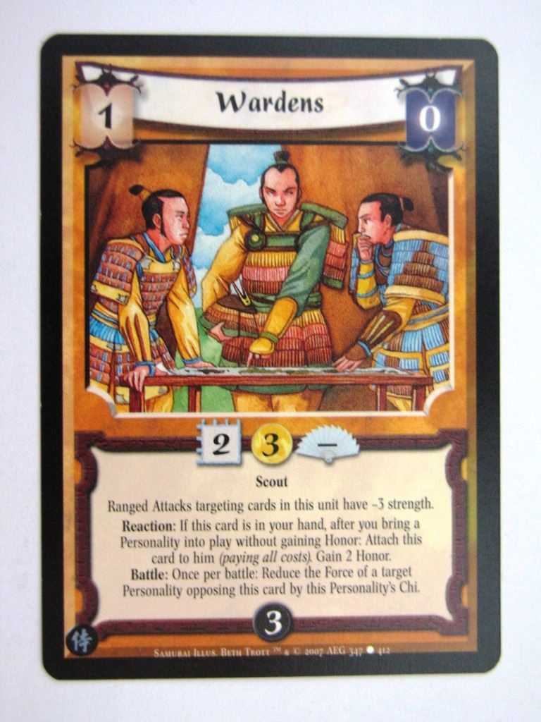 Vintage L5R Cards: WARDENS # 27H62