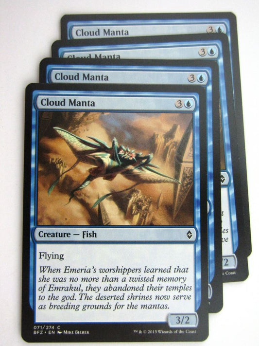 MTG Cards: BATTLE FOR ZENDIKAR: CLOUD MANTA x4 # 37A73