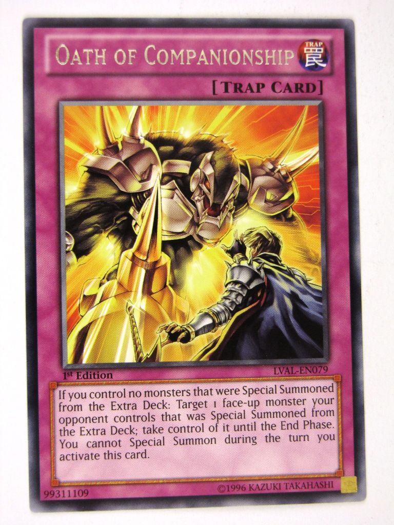 Yugioh Cards: OATH OF COMPANIONSHIP RARE: LVAL