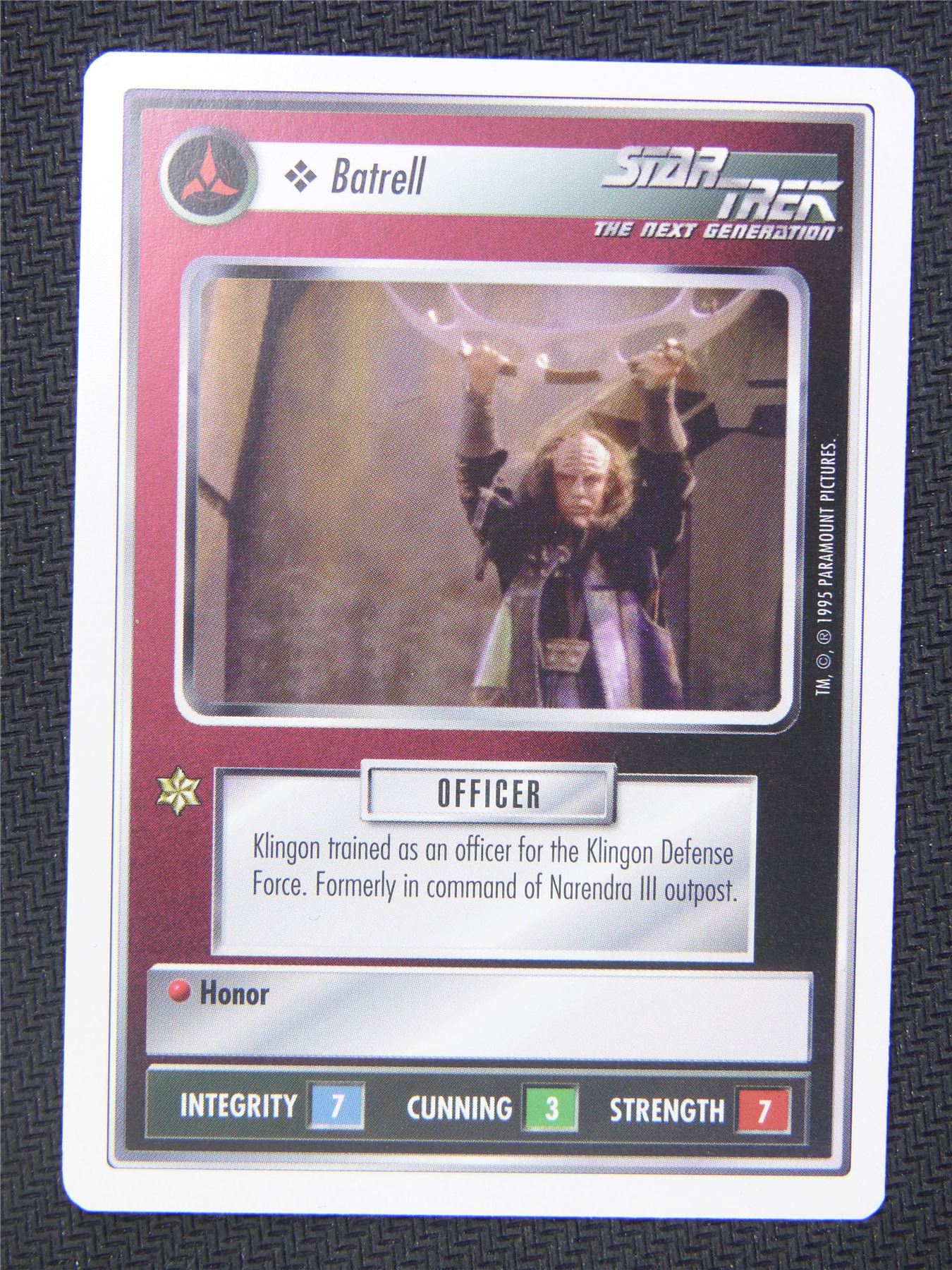 Batrell White Border - Star Trek Next Gen Card #4ON