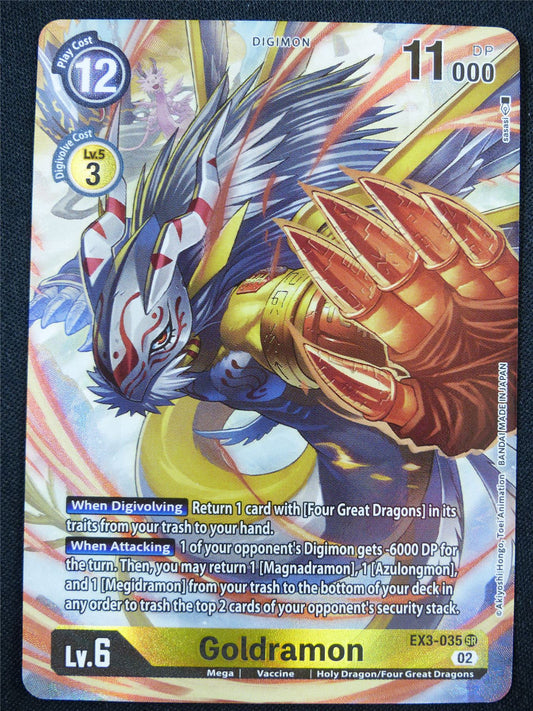 Goldramon EX3-035 SR alt art - Digimon Card #1OG