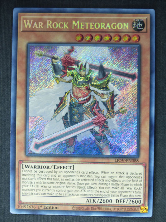 War Rock Meteoragon LIOV Secret Rare - 1st ed - Yugioh Card #2NU