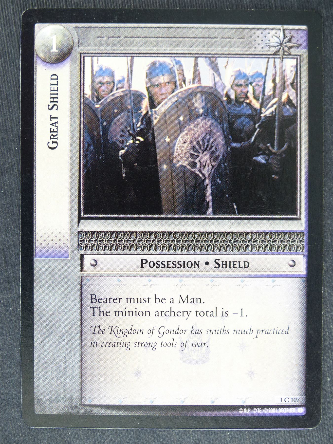 Great Shield 1 C 107 - played - LotR Cards #SW