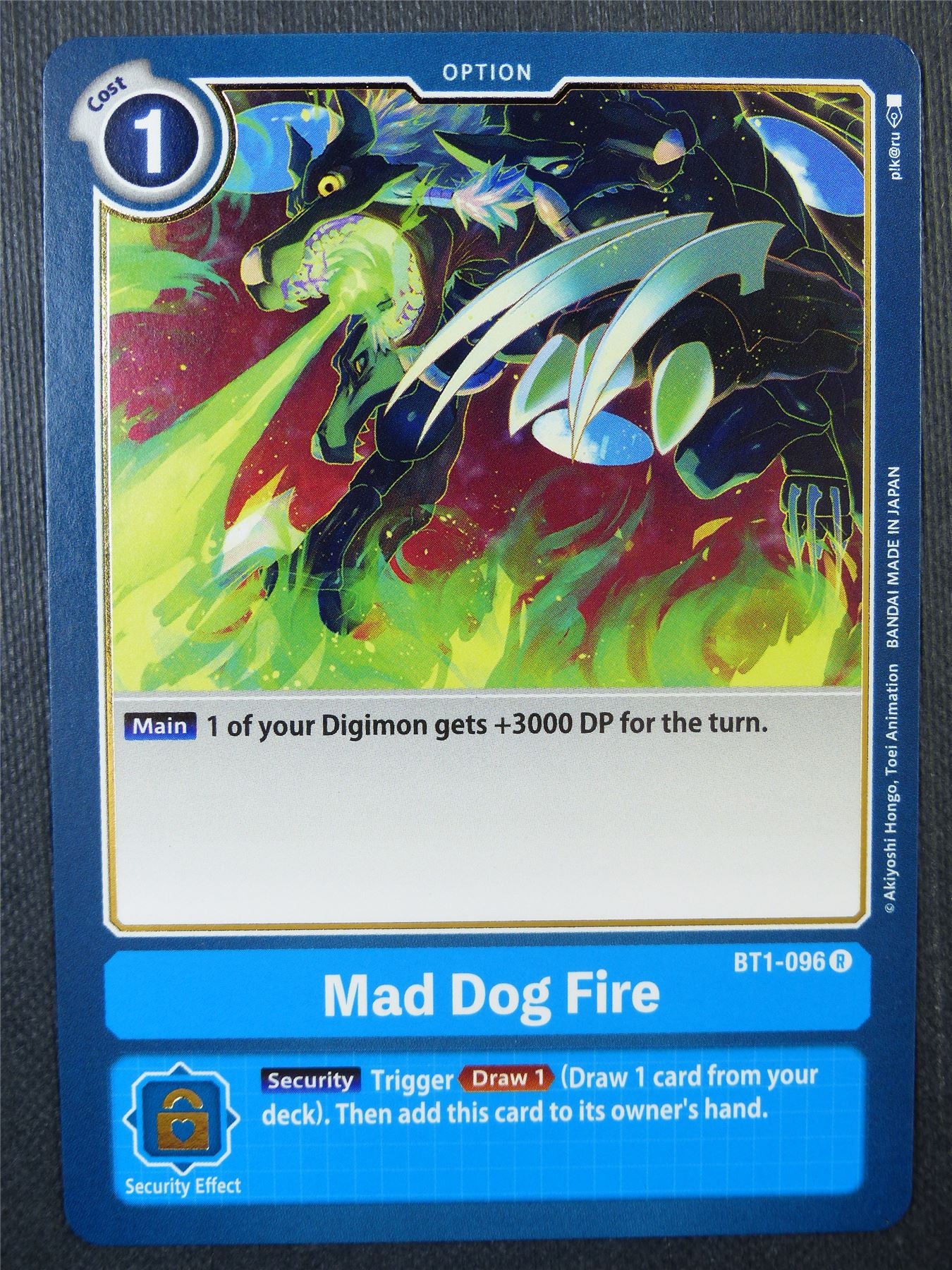 Mad Dog Fire BT1-096 R - Digimon Card #8ZZ