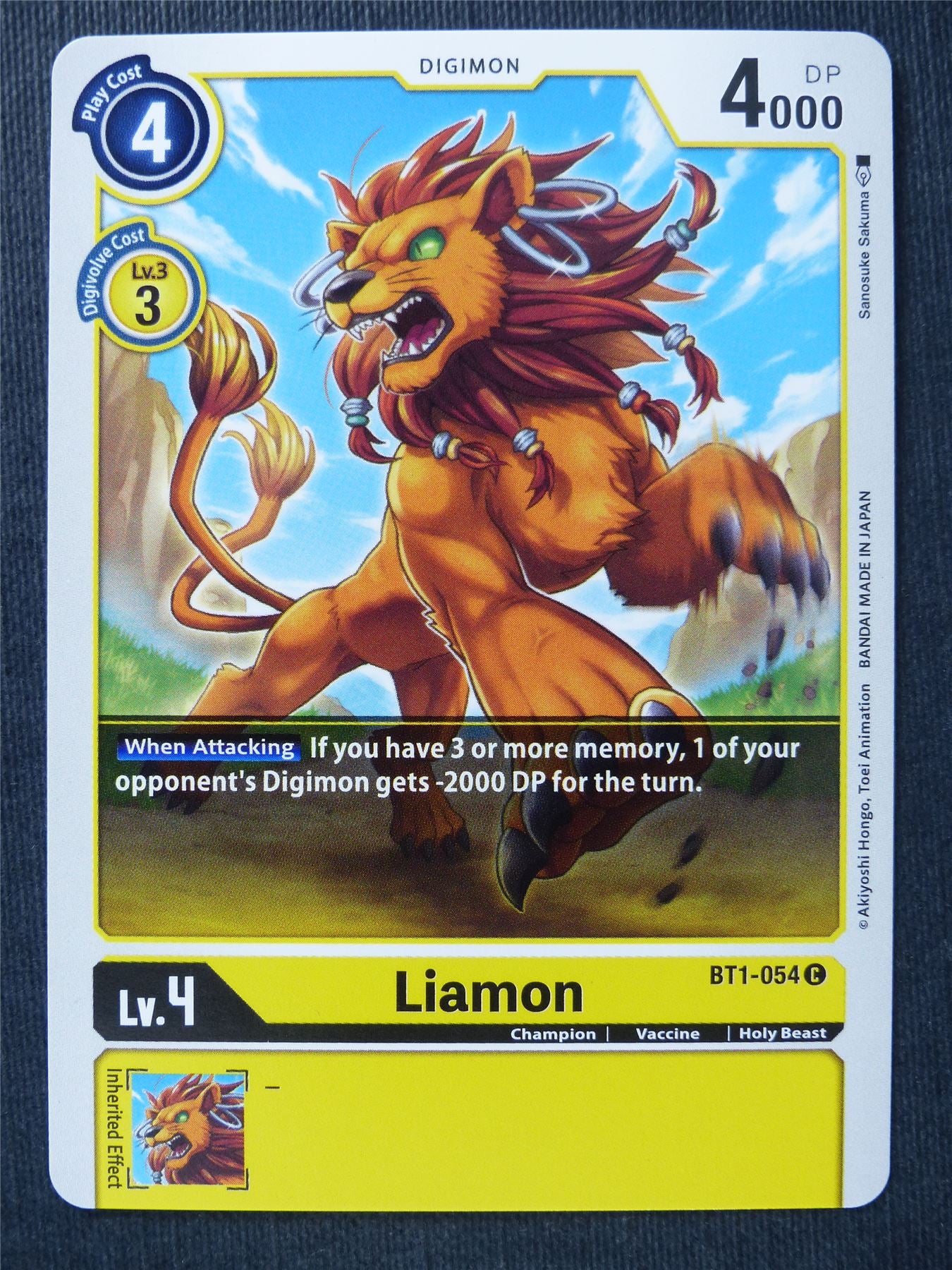 Liamon BT1-054 C - Digimon Cards #S3