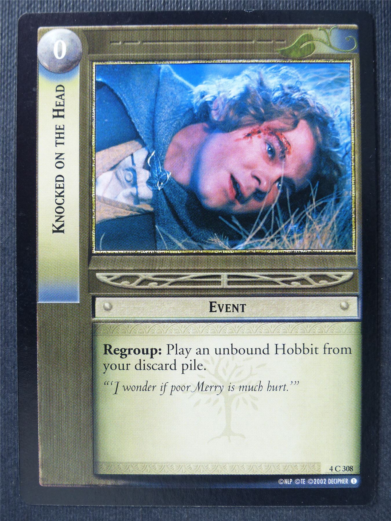 Knocked on the Head 4 C 308 - LotR Card #3FZ