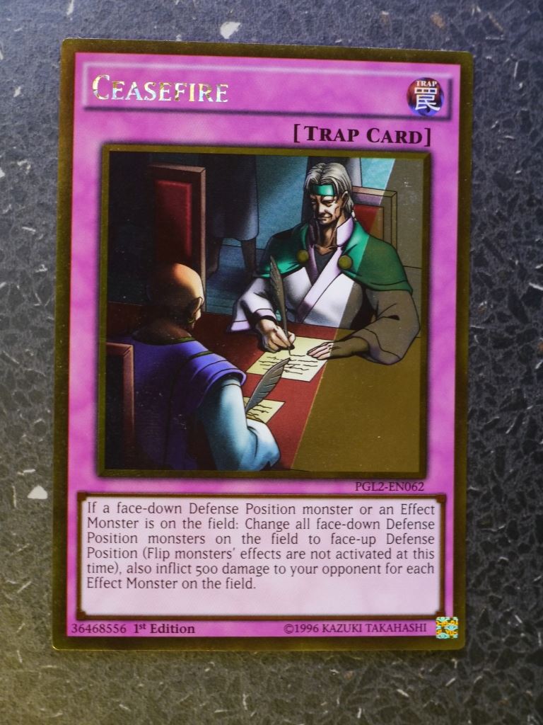 Yugioh Cards: CEASEFIRE PGL2 GOLD RARE # 4A96