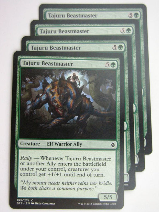 MTG Cards: BATTLE FOR ZENDIKAR: TAJURU BEASTMASTER x4 # 37B1