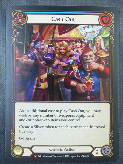 Cash Out Blue Foil - 1st ed Everfest - Flesh & Blood Card #6FW