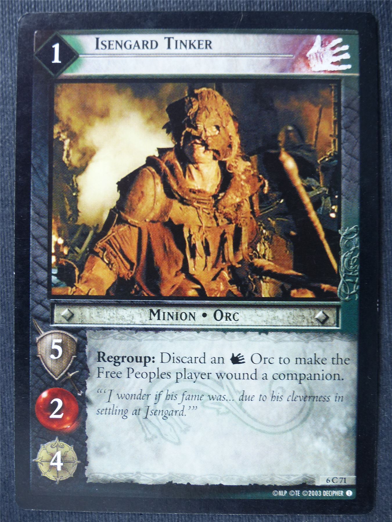 Isengard Tinker 6 C 71 - LotR Card #4AV