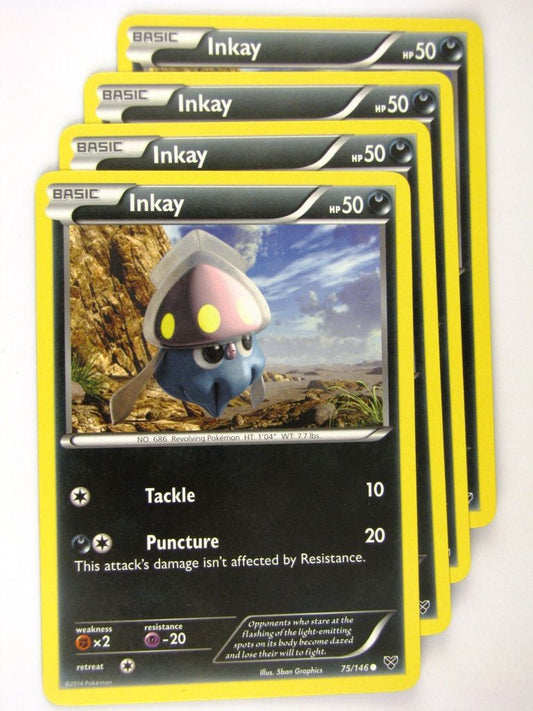 Pokemon Cards: INKAY 75/146 x4: X & Y