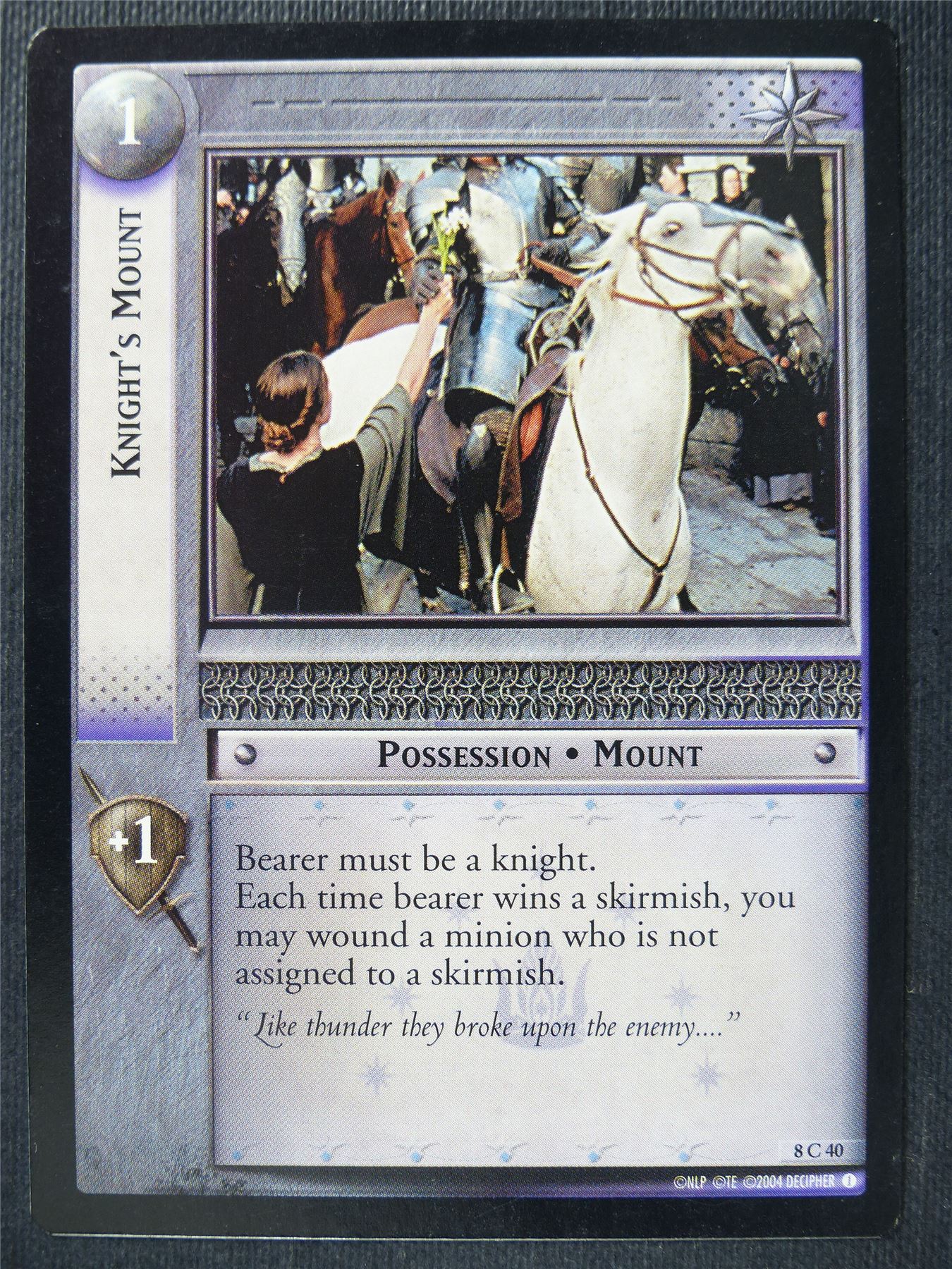 Knight's Mount 8 C 40 - LotR Card #3IR