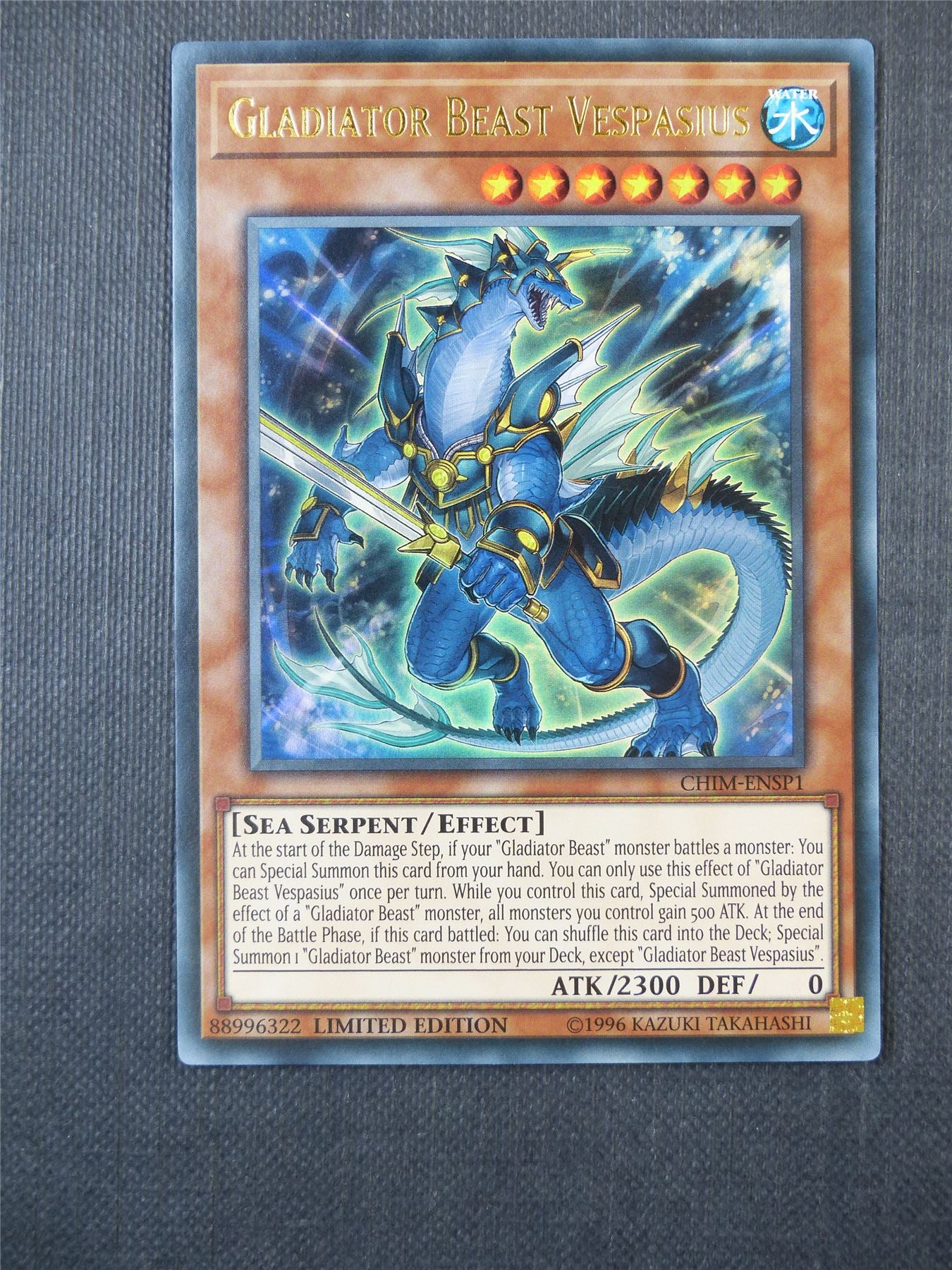 Gladiator Beast Vespasius - Yugioh Card #9LX