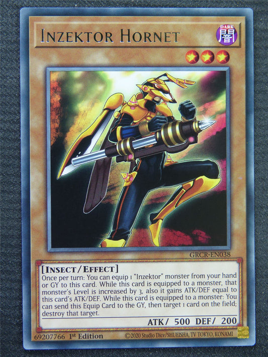 Inzektor Hornet GRCR Rare - 1st ed - Yugioh Card #8RG