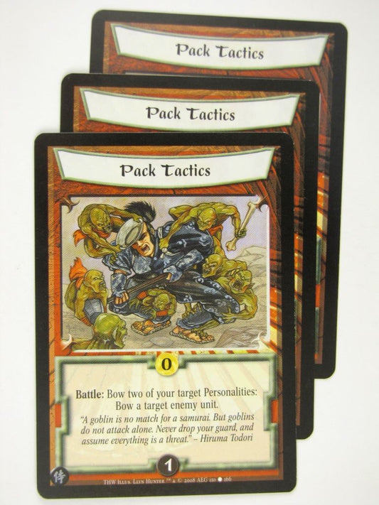 Vintage L5R Cards: PACK TACTICS x3 # 16J76