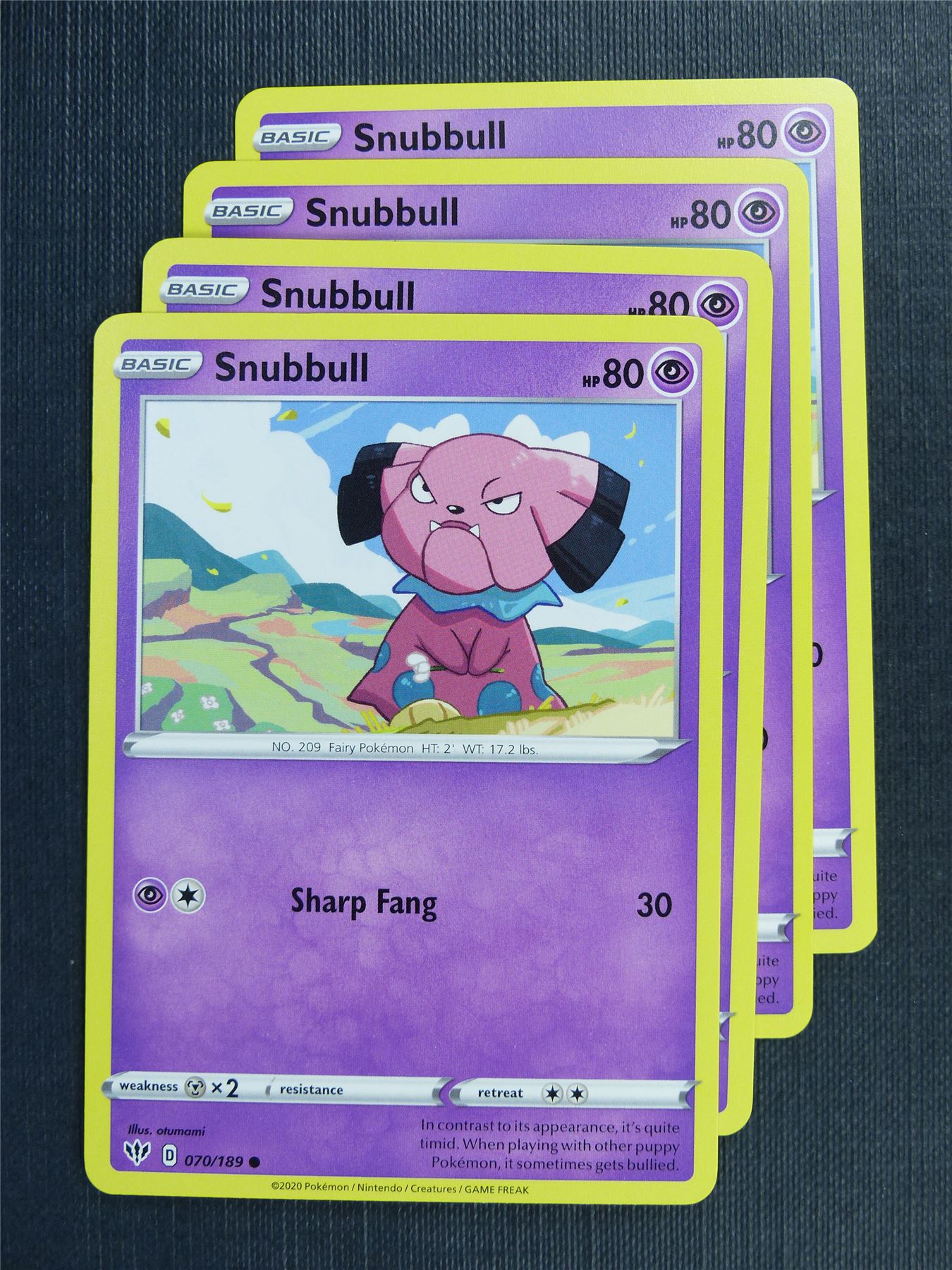 Snubbull 070/189 x4  - DAA - Pokemon Card #3EV