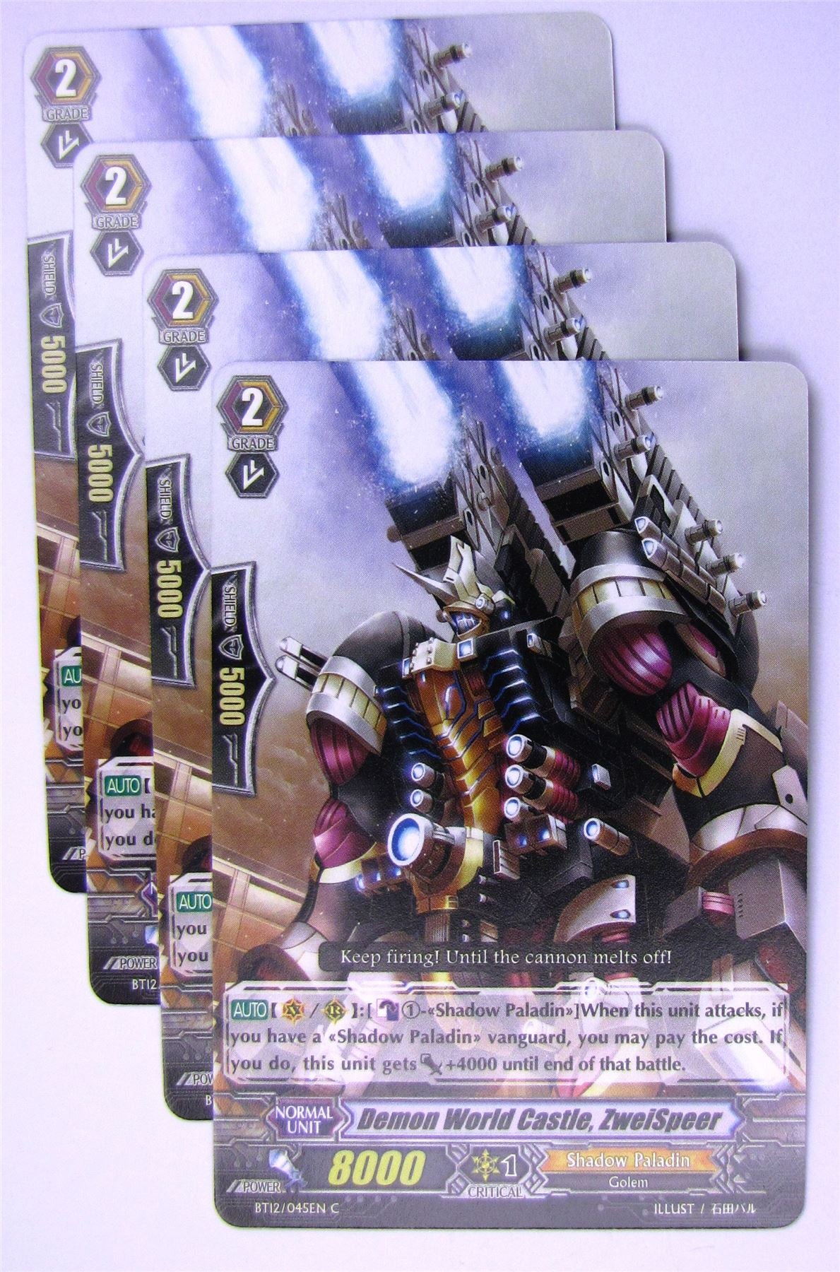 Cardfight!! Vanguard - Demon World Castle, ZweiSpeer BT12/045EN x4