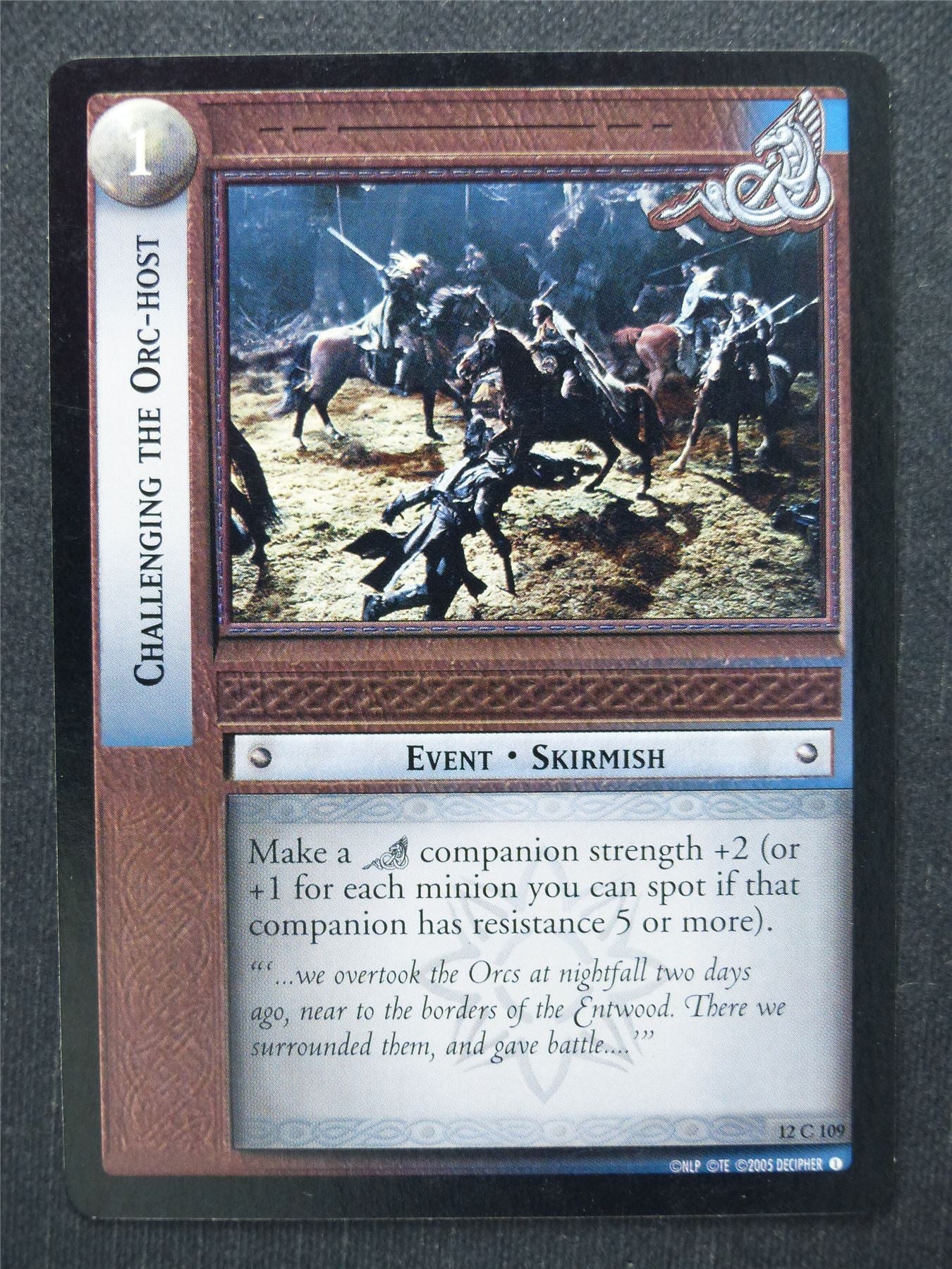 Challenging the Orc-Host 12 C 109 - LotR Cards #QC