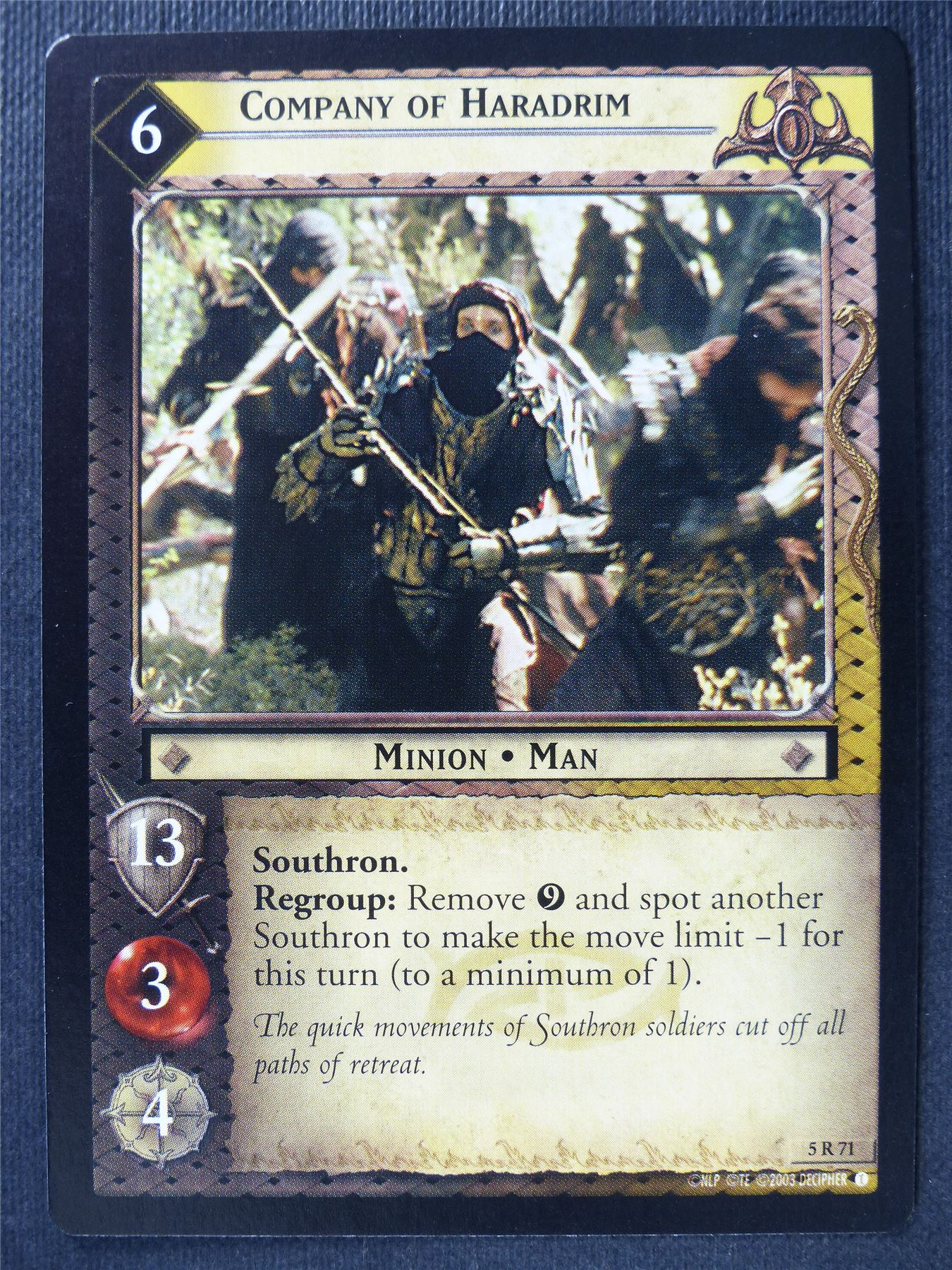 Company of Haradrim 5 R 71 - LotR Card #3F1