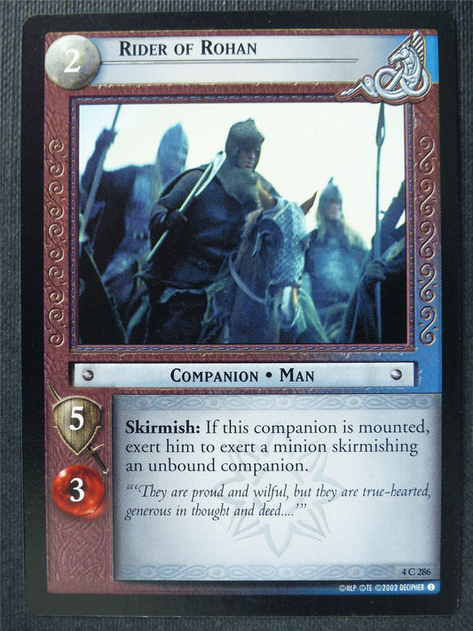 Rider of Rohan 4 C 286 - LotR Card #3GU