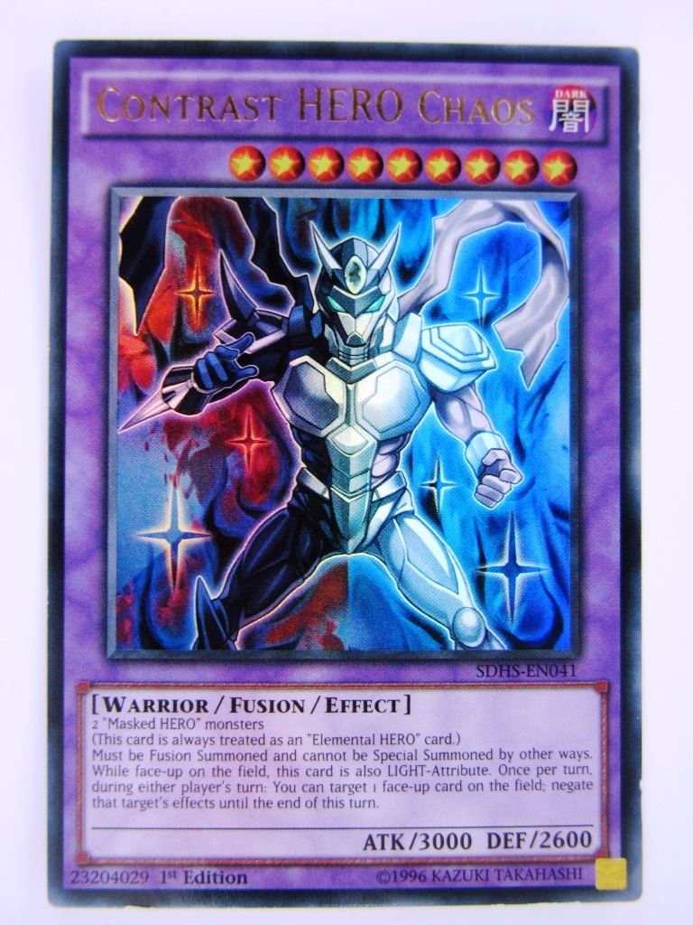 Yugioh Cards: CONTRAST HERO CHAOS SDHS ULTRA RARE # 14I80