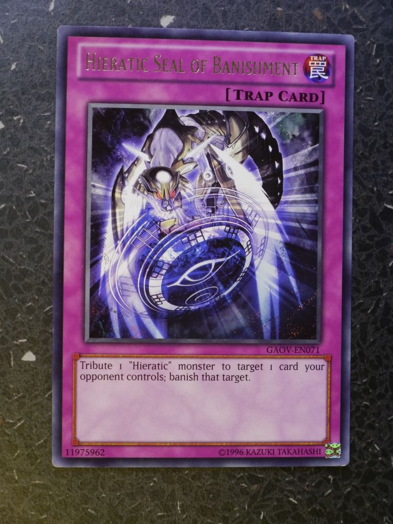 Yugioh Cards: HIETRATIC SEAL OF BANISHMENT GAOV SUPER RARE # 4A65