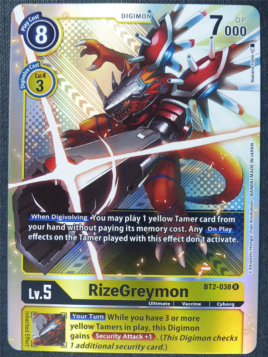 RizeGreymon BT2-38 R Promo - Digimon Cards #114