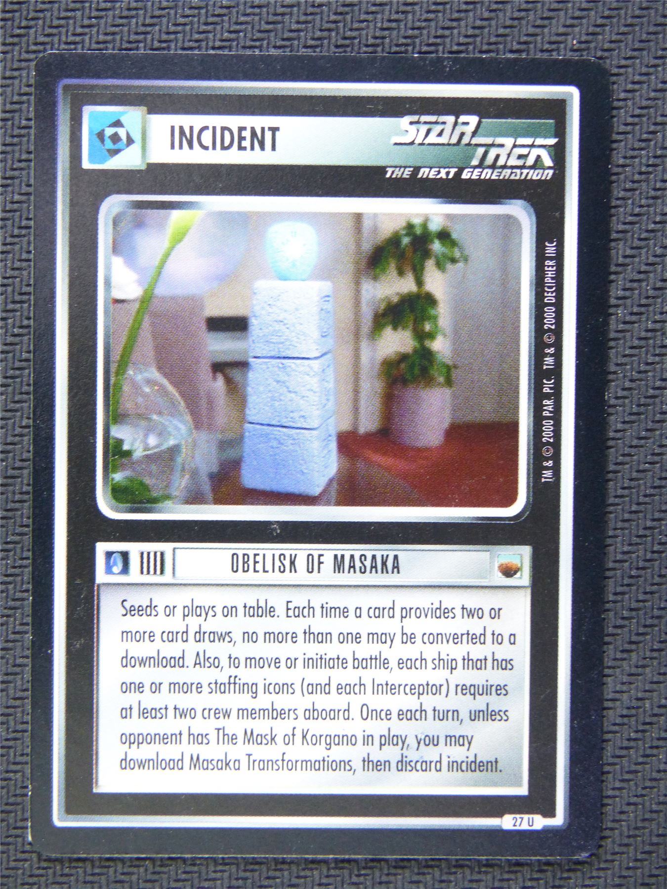 Incident Obelisk of Masaka - Star Trek CCG Next Gen #59E