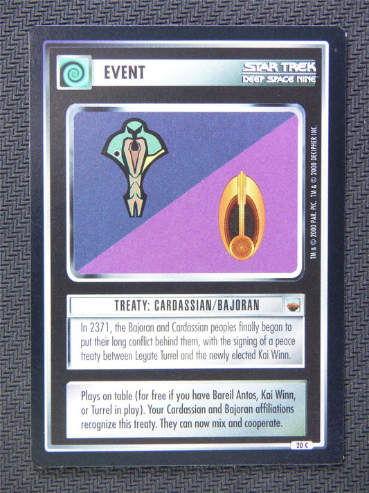 Event Treaty Cardassian Bajoran - Star Trek CCG Deep Space Nine #55L