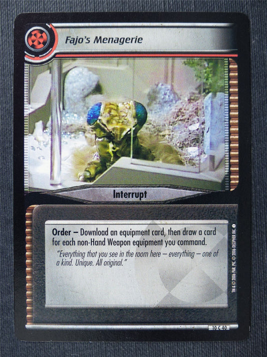 Fajo's Menagerie - Star Trek Cards #X1