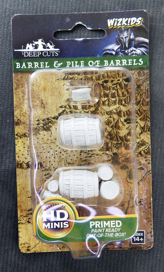 Barrel And Pile Of Barrels - Wizkids Miniature #UY