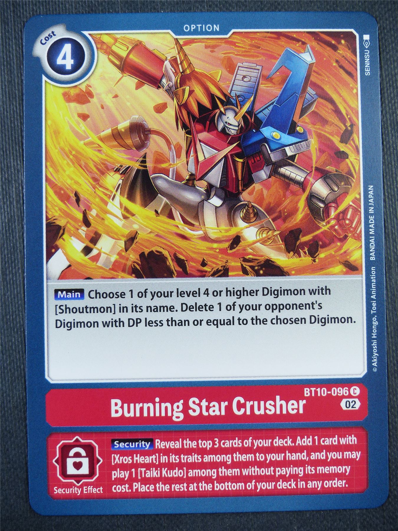 Burning Star Crusher BT10-096 - Xros Encounter - Digimon Card #98Z