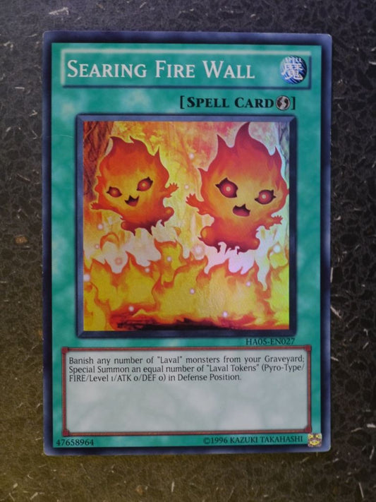 Yugioh Cards: SEARING FIRE WALL HA05 SUPER RARE # 3D67