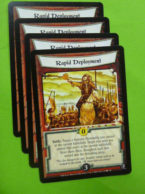 L5R Card Legend of Five Rings: RAPID DEPLOYMENT 112/156 x4